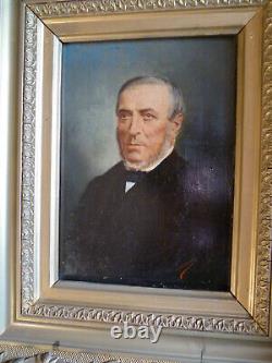 LOUIS VERNANCHET PORTRAIT of a notable oil on panel 19th century