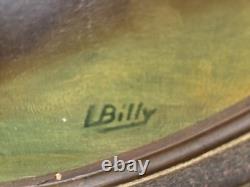 L BILLY. Bouquet of Flowers, oil painting on wood panel