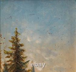 L. Voigt - Evening on the Eisack Oil on Wood Painting with Dedication to Erich Thomaschewski