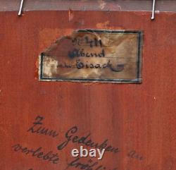 L. Voigt - Evening on the Eisack Oil on Wood Painting with Dedication to Erich Thomaschewski