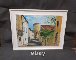 La Sauvetat 63 Puy-de-Dôme Auvergne Oil on wood by C. Reverdeau 42.5 × 56 cm