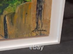 La Sauvetat 63 Puy-de-Dôme Auvergne Oil on wood by C. Reverdeau 42.5 × 56 cm