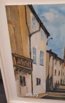 La Sauvetat 63 Puy-de-Dôme Auvergne Oil on wood by C. Reverdeau 42.5 × 56 cm
