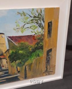 La Sauvetat 63 Puy-de-Dôme Auvergne Oil on wood by C. Reverdeau 42.5 × 56 cm