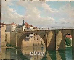 Lacroix L Oil On Wooden Panel Signed The Artist Bridge To Discover
