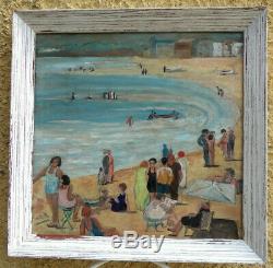 Lalgérie Des Peintres 1950. Large & Beautiful Table. Animated Beach In Algiers. C. B