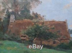 Landscape Barbizon Late 19th Century Table Oil Wooden Box Close On Corot