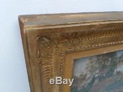 Landscape Barbizon Late 19th Century Table Oil Wooden Box Close On Corot