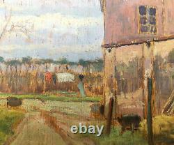 Landscape Painting, Hsp'entrée De Village School Tuscany With Frame