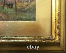 Landscape Painting, Hsp'entrée De Village School Tuscany With Frame