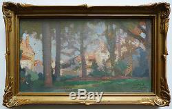 Landscape Painting Of Joseph Paul Louis Berges (1878-1956) Around 1920