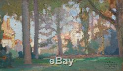 Landscape Painting Of Joseph Paul Louis Berges (1878-1956) Around 1920