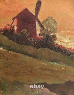 Landscape With Moulin In Le Couchant Huile Sur Bois Fauvisme Circa 1905. Box