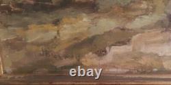 Landscape With Village Clocher Oil Wood Signed Romanticism Barbizon Box Tbe