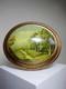 Landscape Oil On Convex Wood Italian Vintage Baroque Florentine Style