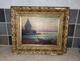 Landscape, Oil On Panel/wood, 19th Century, To Be Restored, Signed Painting