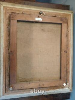 Landscape painting signed oil on canvas R Charpentier 1933 wooden frame