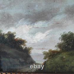 Landscape with Tower, painting, signed R. Normand