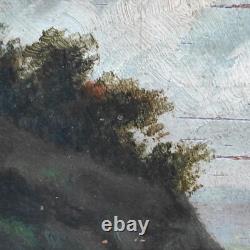 Landscape with Tower, painting, signed R. Normand