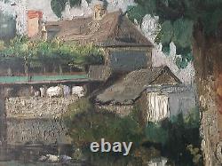 Landscapes by the water + St Hélier District Rennes Oil Double-sided Signed