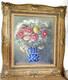 Large Antique Oil Painting On Wood Panel, Signed, Vintage