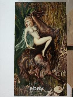 Large oil on wood panel by A. Chevalier