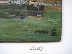 Leblanc Maurice Oil On Panel Signed Handsigned Oil On Wood Panel Crozant
