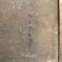 Lecture on Wood Signed to Decipher VIEL MAN READING Antique Painting