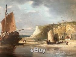 Leon Brard Rare Hsp Painting Marine Seaside XIX (1830-1902)