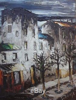 Leon Schwarz Abrys 1905-1990 Impressionist Painting School Of Paris Montmartre