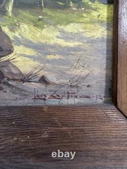 Léon ZEYTLINE (1885–1962) Oil on panel, underwood in Alsace, Haut-Rhin