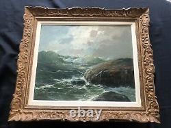 Leon Zeytline 1885 / 1961 Magnificent Oil On Wood Le Rocher Locean