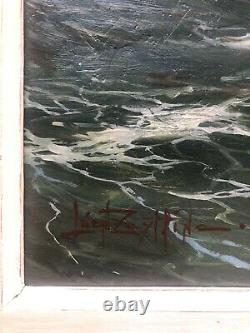 Leon Zeytline 1885 / 1961 Magnificent Oil On Wood Le Rocher Locean