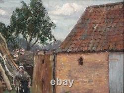 Leopold Haeck 1868-1928. Large & Beautiful Canvas. Old Peasant Du Bois