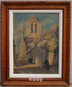 Locronan, Brittany, Breton women going to church. Emile SIMON (1890–1976). Finistère