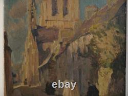 Locronan, Brittany, Breton women going to church. Emile SIMON (1890–1976). Finistère