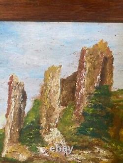 Lot 2 Oil Painting on Wood Panel Hsp Sea Mountain 1949 Art to Identify