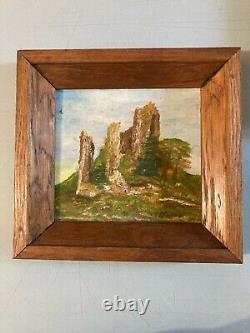 Lot 2 Oil Painting on Wood Panel Hsp Sea Mountain 1949 Art to Identify