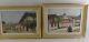 Lot Of 2 Beautiful Oil Painting On Wood Village Basque-pyrenees Signed A. Roux