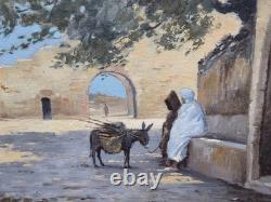Louis AUDOUIN 1883-1968 Orientalism Oil painting on wood panel signed