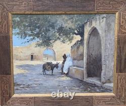 Louis AUDOUIN 1883-1968 Orientalism Oil painting on wood panel signed