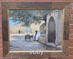Louis AUDOUIN 1883-1968 Orientalism Oil painting on wood panel signed
