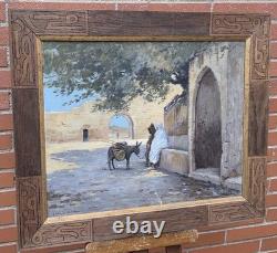 Louis AUDOUIN 1883-1968 Orientalism Oil painting on wood panel signed