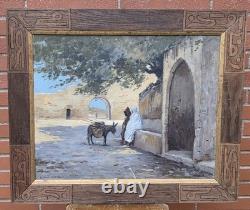 Louis AUDOUIN 1883-1968 Orientalism Oil painting on wood panel signed