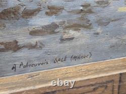 Louis AUDOUIN 1883-1968 Orientalism Oil painting on wood panel signed