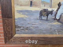 Louis AUDOUIN 1883-1968 Orientalism Oil painting on wood panel signed