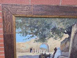 Louis AUDOUIN 1883-1968 Orientalism Oil painting on wood panel signed