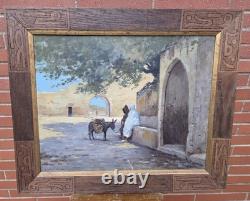 Louis AUDOUIN 1883-1968 Orientalism Oil painting on wood panel signed