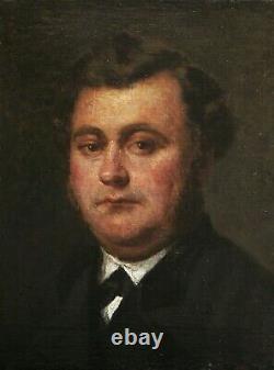 Louis Alexandre Dubourg Painting Oil Portrait Man Painter Normandy Honfleur