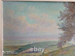 Louis Liechtenauer Painting Oil On Wood Colmar Alsace Landscape Village